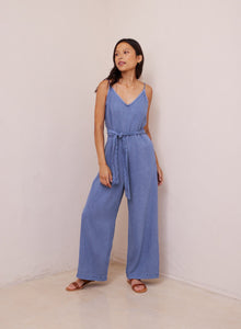 Smocked Back Cami Jumpsuit | Spring Navy