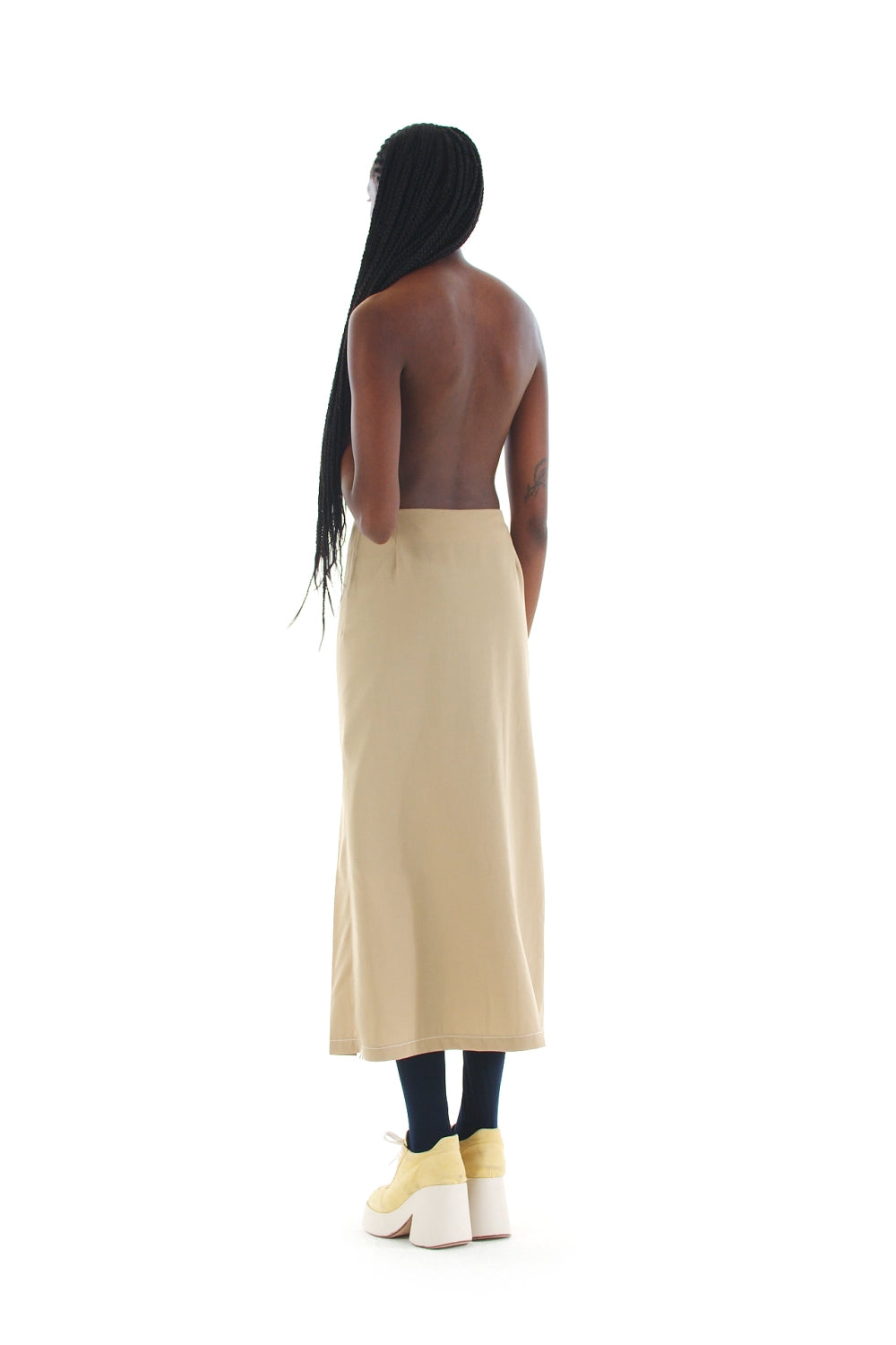 Wave Zip Skirt | Women | Beige