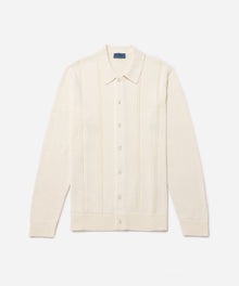 Ivory | Jahmad Linen Long Sleeve Polo