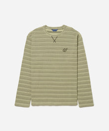 French Vanilla | Striped Waffle Relaxed LS Tee