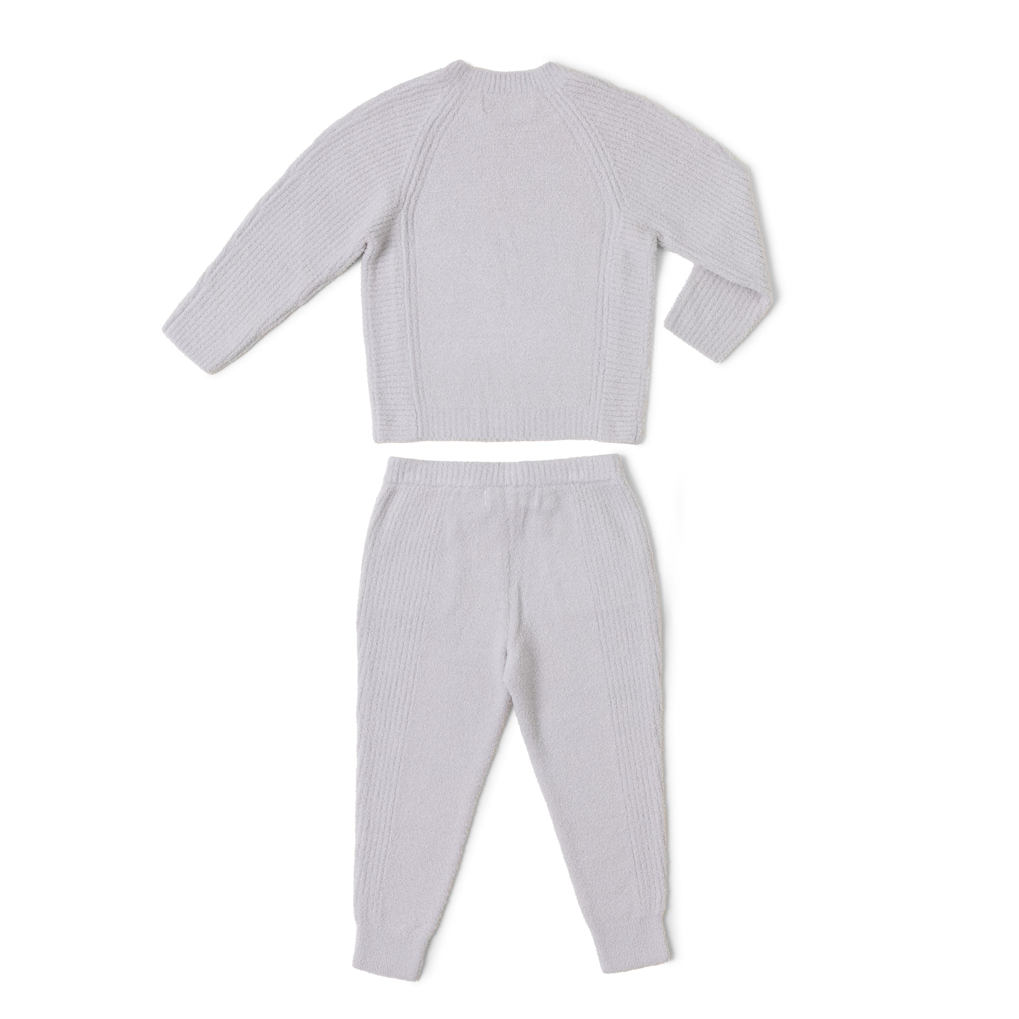 Cozychic Lite Toddler Blocked Ribbed Set | Silver