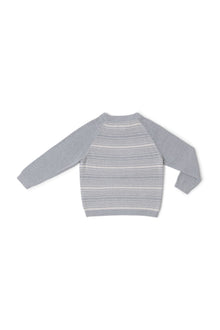 Toddlers | Cozychic Ultra Lite Heathered Stripe Raglan Pullover | Heather Moonbeam/Sand Dune