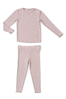 Toddler | Ultra Soft Rib Set | Dusty Rose/Pearl