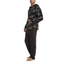 Cozychic Men's Camo Zip-Up Hoodie | Carbon Multi