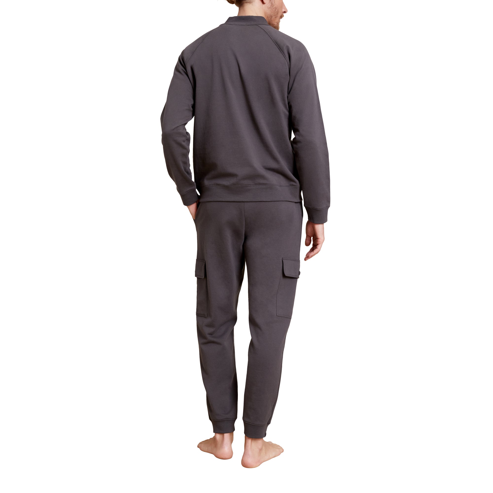 Malibu Collection Men's Pima Cotton Fleece Half Zip Pullover | Carbon