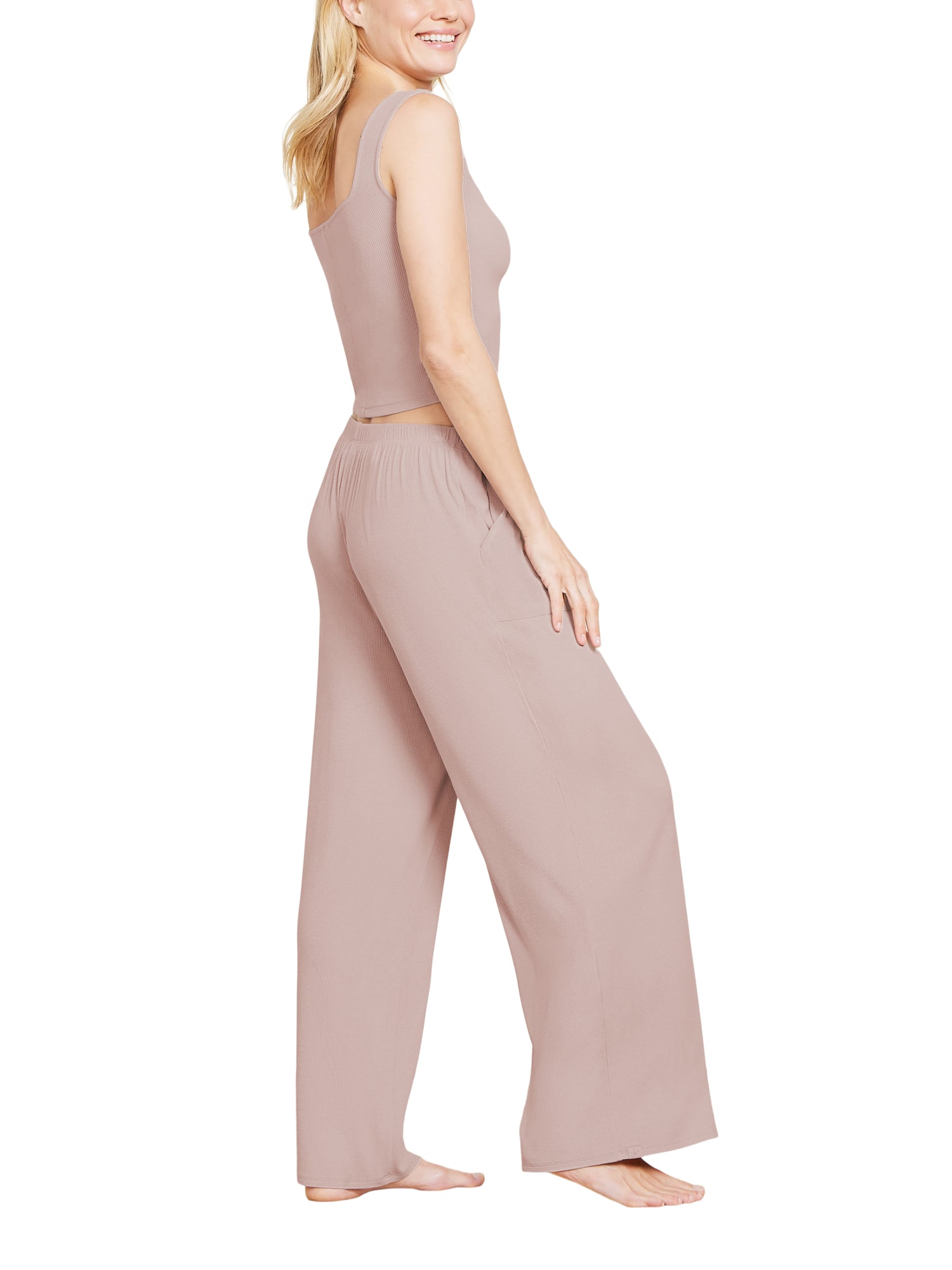 Womens | Malibu Collection Ultra Soft Rib Cropped Tank | Willow