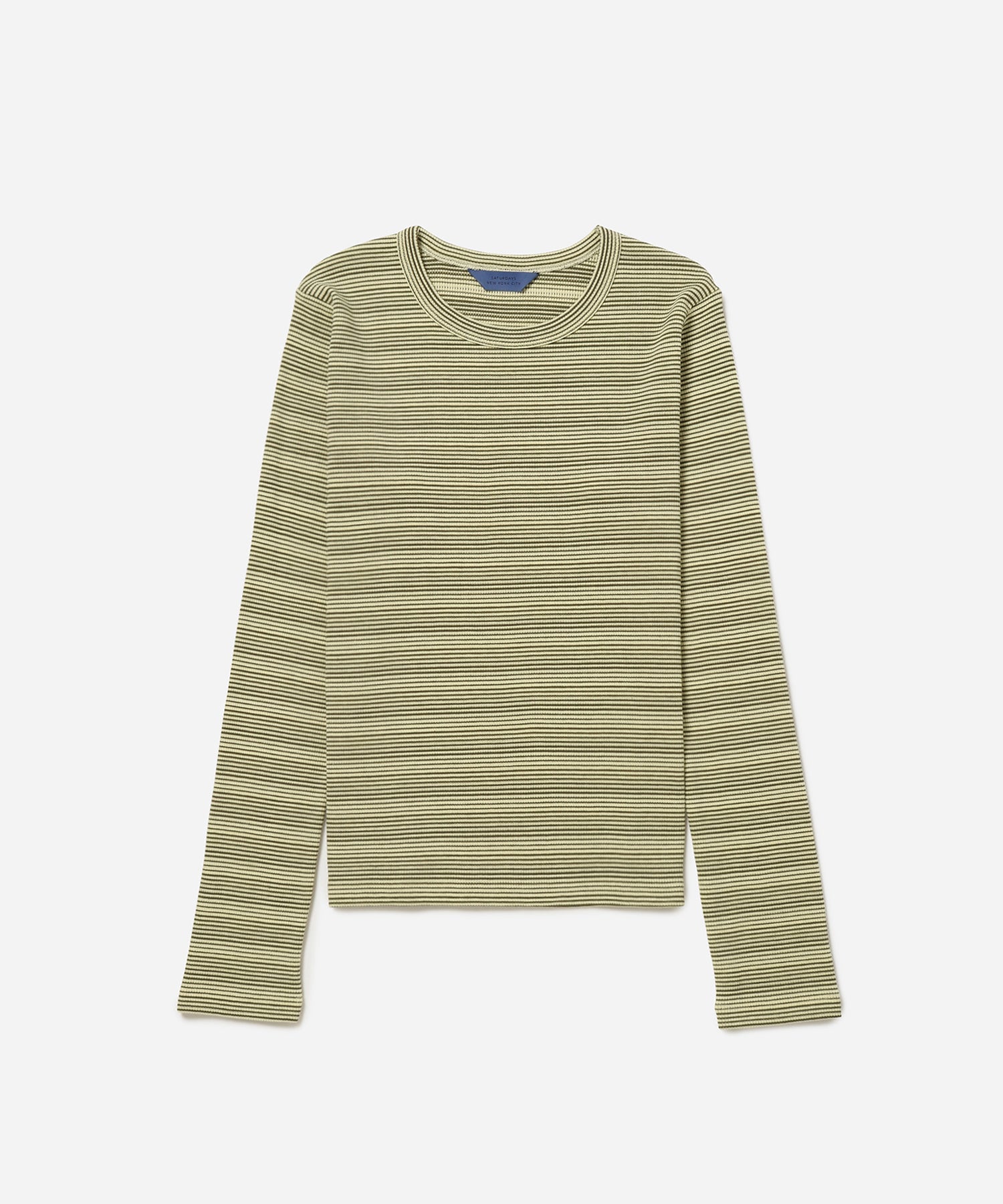 French Vanilla | Striped Waffle LS Tee