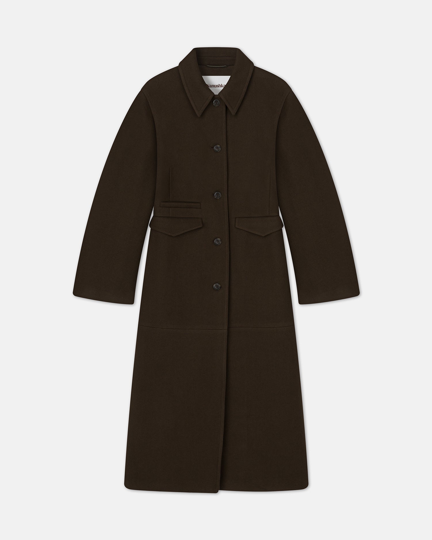 Brogan Felted Wool Coat | Dark Green