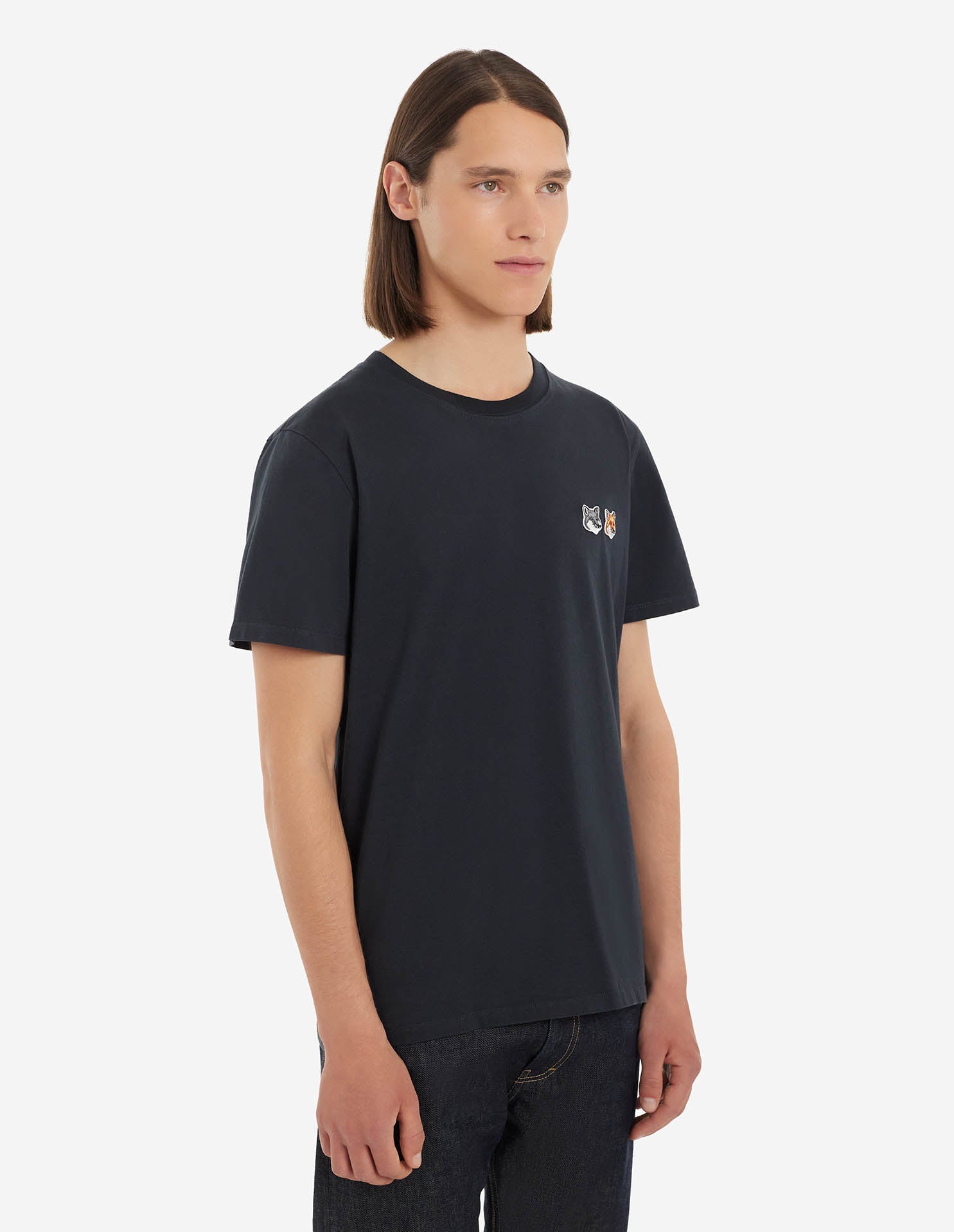 Unisex | Double Fox Head Patch Classic Tee-Shirt | Anthracite