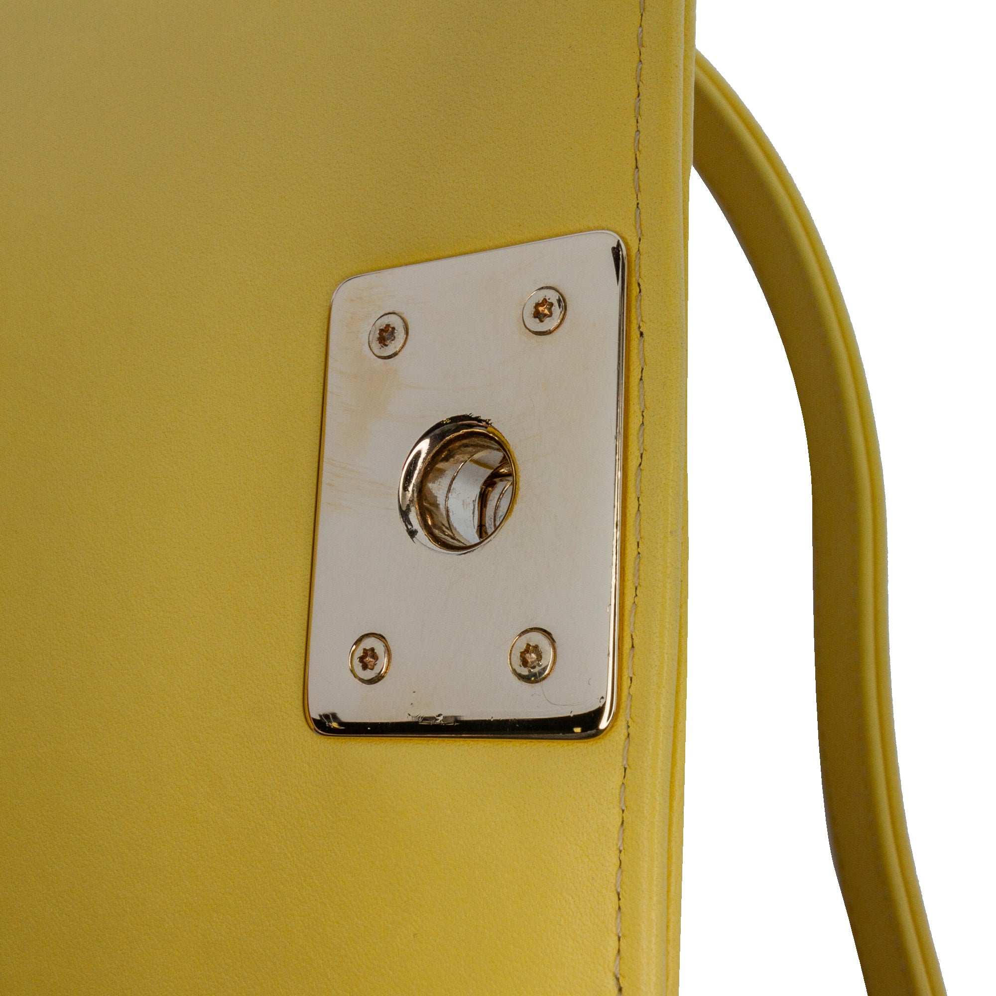 Chanel | Pre-Owned Quilted Lambskin North South Boy Flap | Yellow