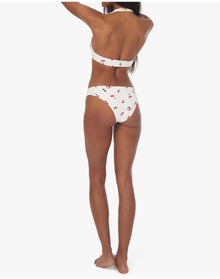 Barbell Cherries Halter Bikini Top | Off White