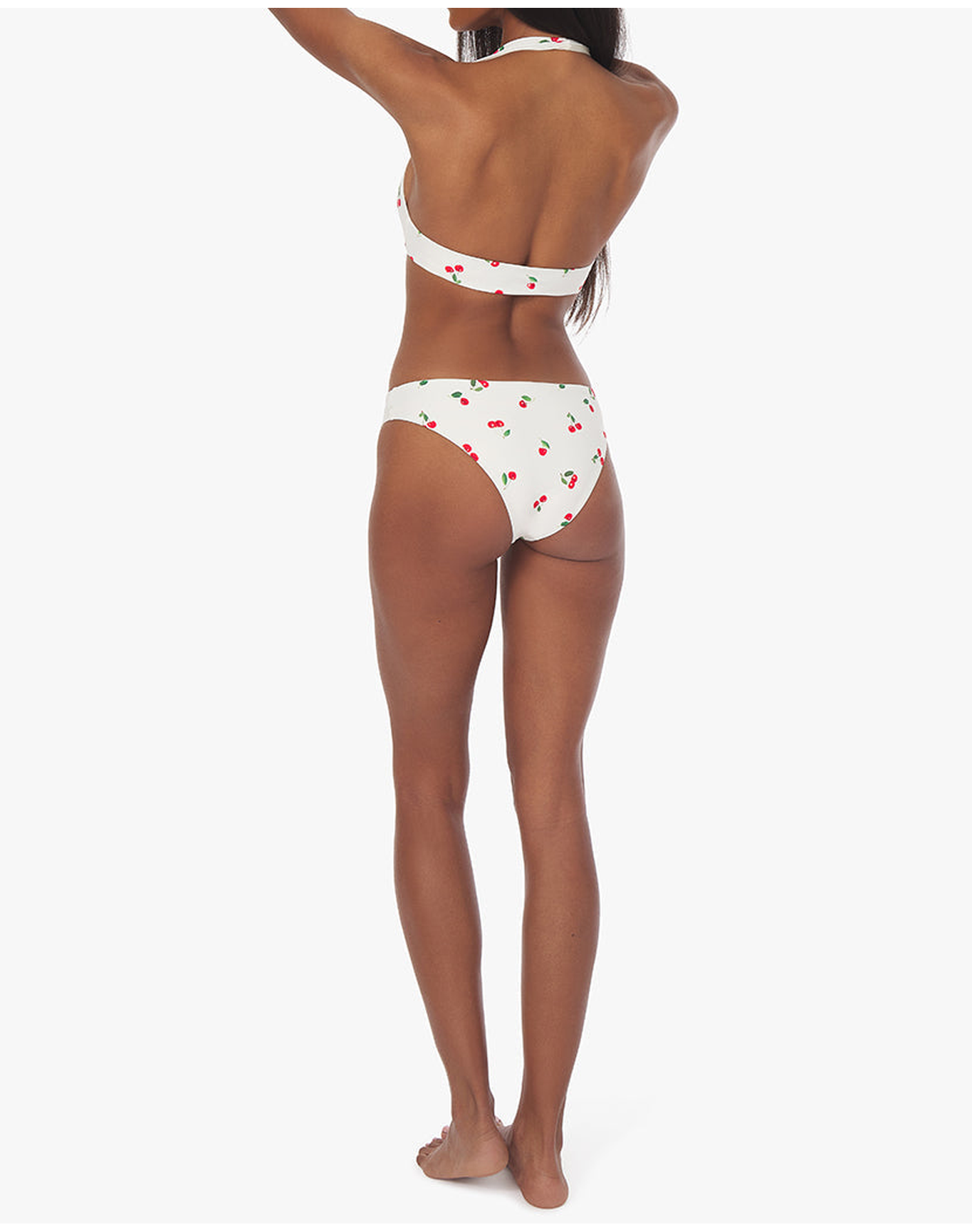 Barbell Cherries Halter Bikini Top | Off White