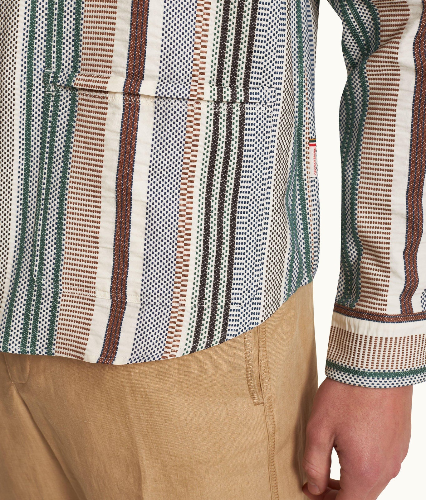Barkley Jacquard Stripe Cotton Resort Overshirt Woven | Multi