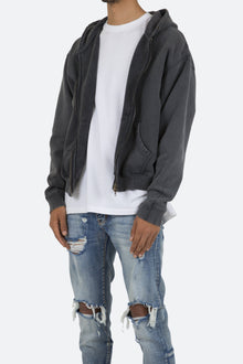 Basic Zip Up Hoodie | Vintage Black