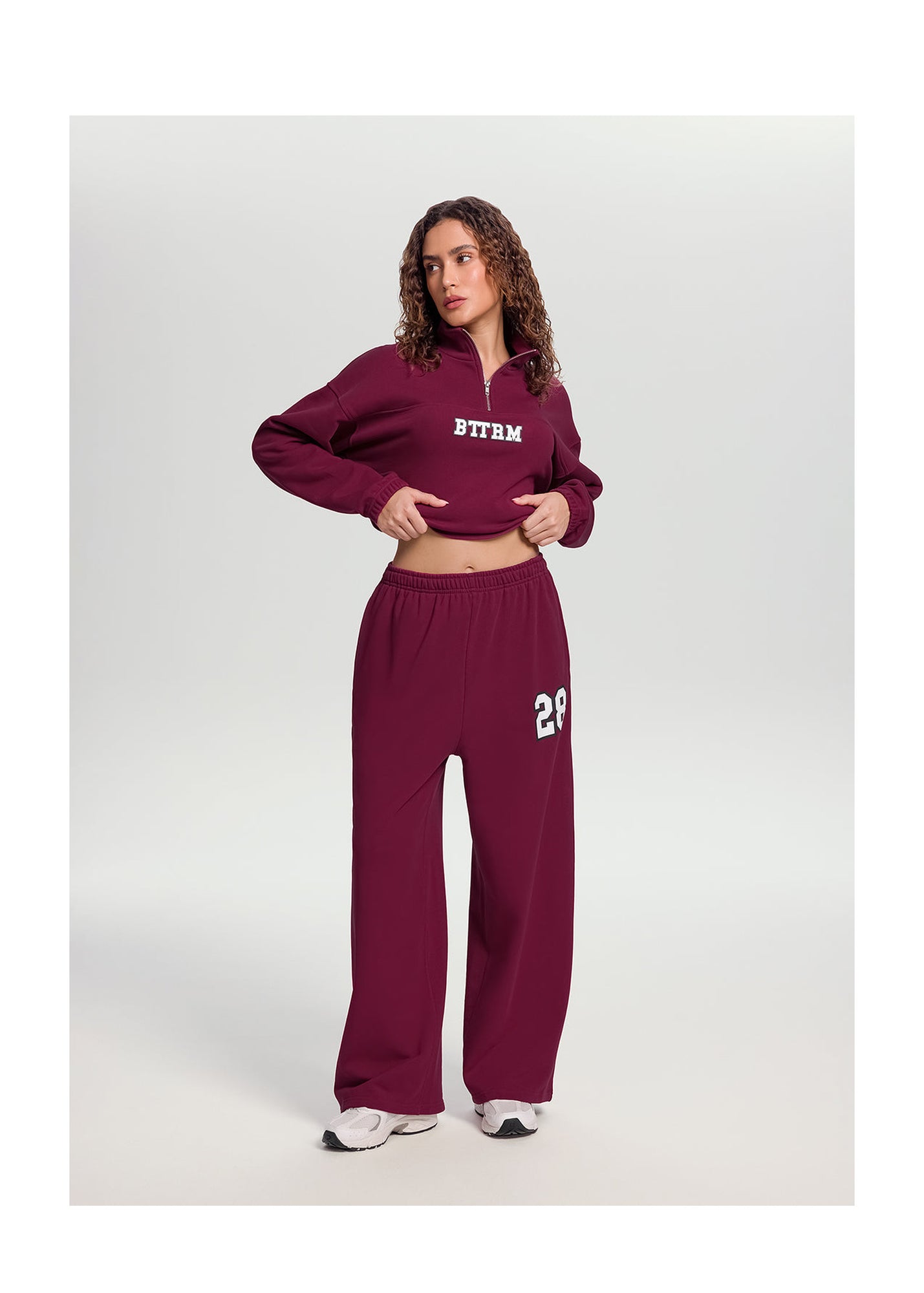 Better League Wide-Leg Sweatpants | Burgundy