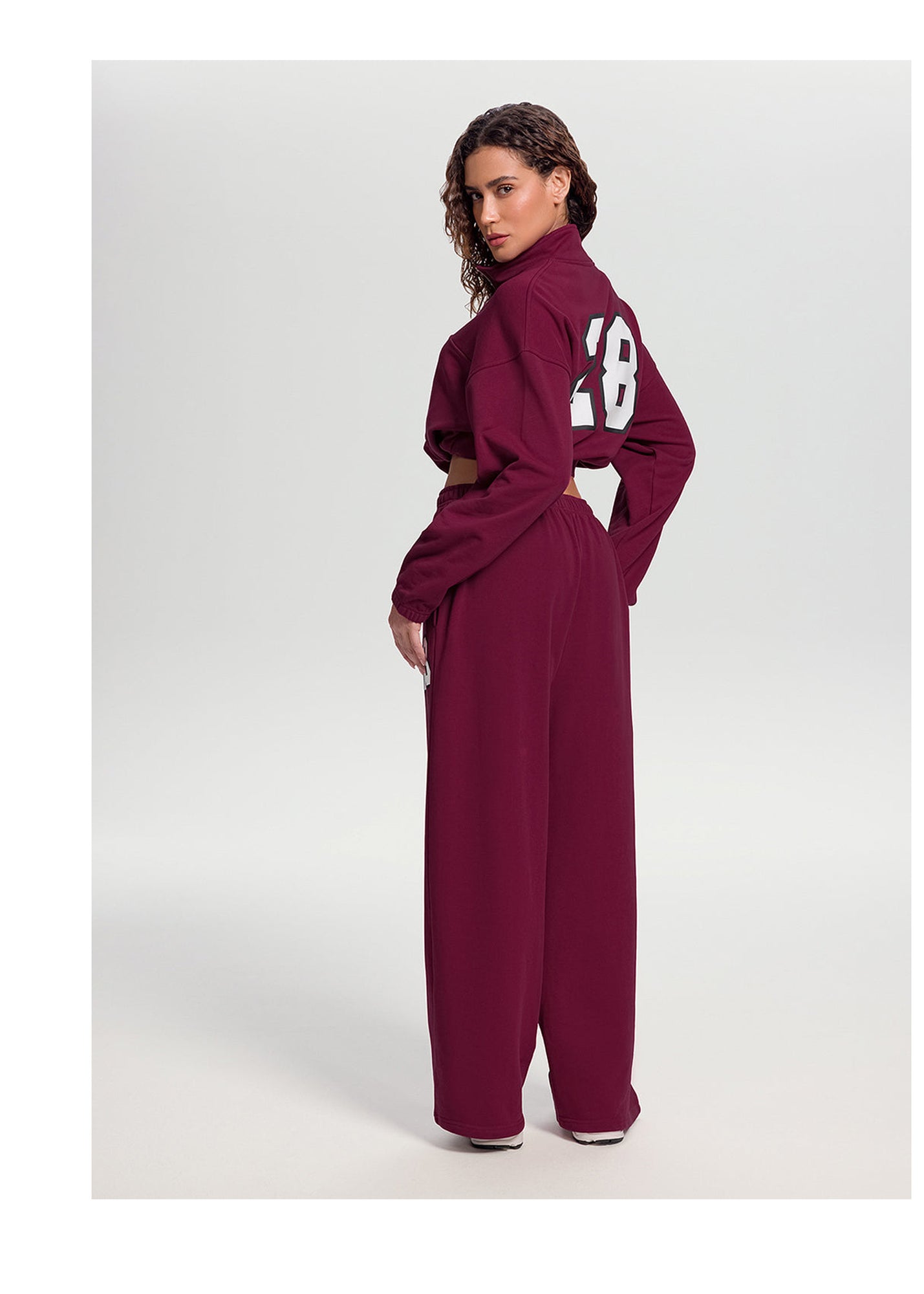 Better League Wide-Leg Sweatpants | Burgundy