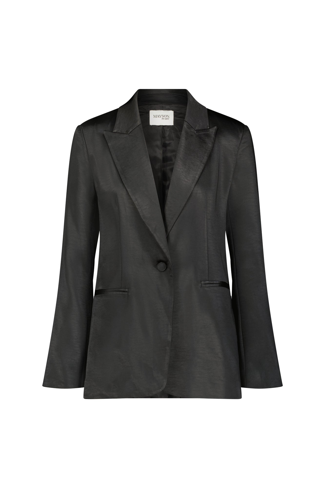 Satin Blazer | Black