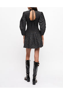 Black Floral Mini Smock Dress | Phantom