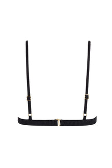 Hunter Triangle Bikini Top | Black Rib