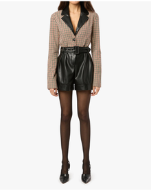 Blazer Romper | Plaid x Black