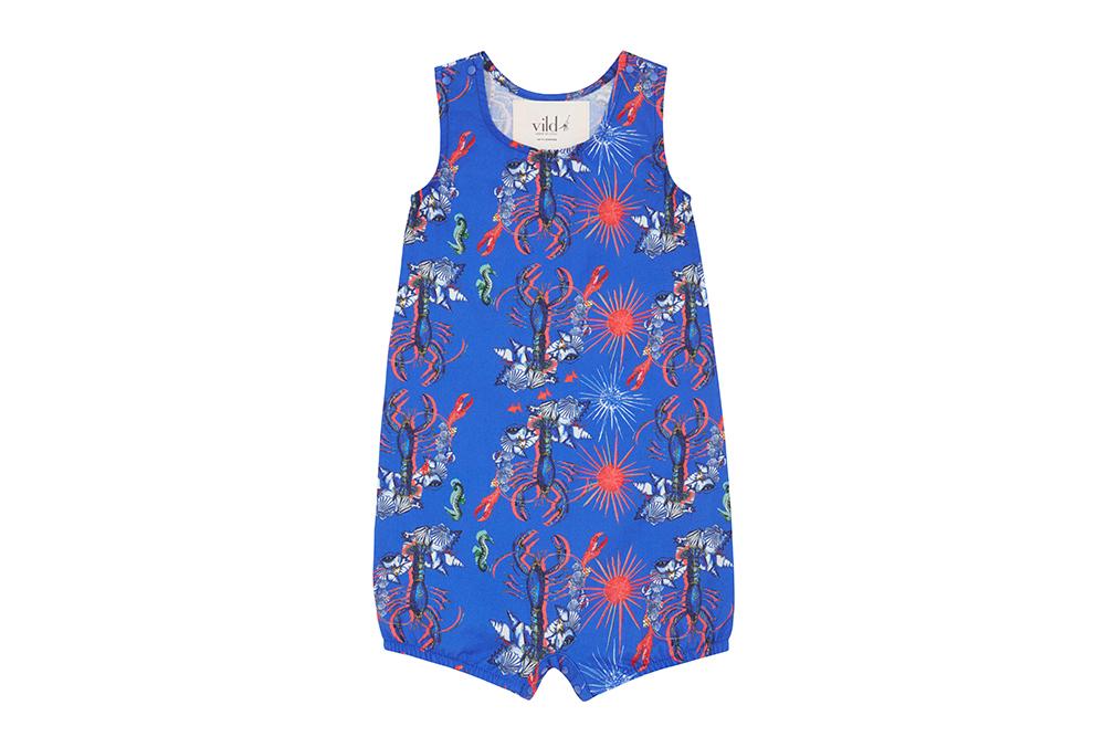 Unisex | Organic Cotton Romper | Vild Lab No. 8 - Rare Living Lobsters