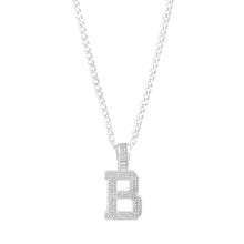 The Iced Out Varsity Letter Pendant Necklace | 18KT Gold Vermeil & Sterling Silver