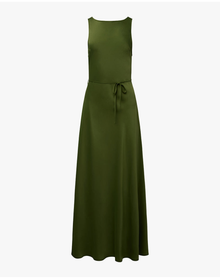 Boat Neck Slip Dress | Hunter Green