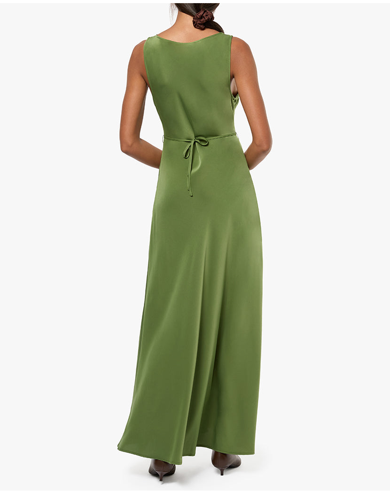 Boat Neck Slip Dress | Hunter Green