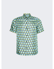 Botter | Men | Classic Short Sleeve Shirt | Blue Fish Silk