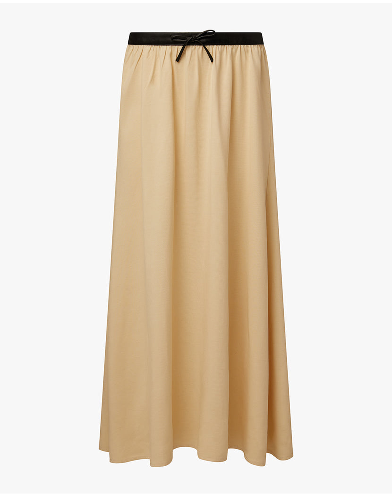 Bow Maxi Skirt | Wood Ash x Black