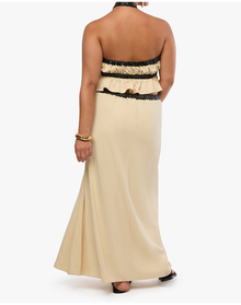 Bow Maxi Skirt | Wood Ash x Black