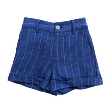 Boy | Navy Striped Linen Shorts