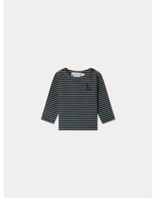 Boys | Baudelaire T-Shirt Stripes | 8Y | Celadon Green