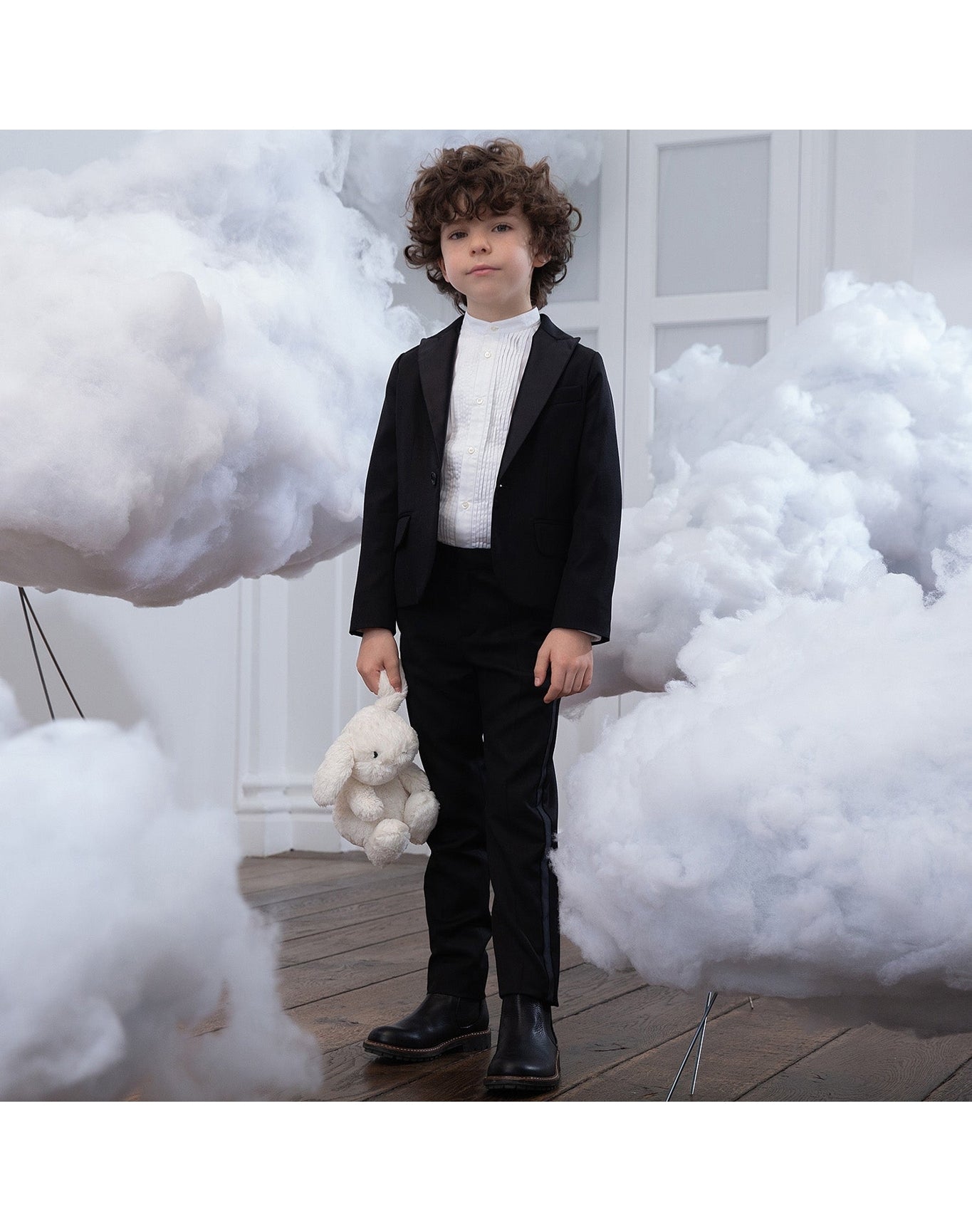 Boys | Wool Tuxedo Jacket | 6Y | Black