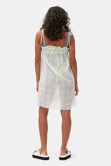 Broderie Anglaise Strap Dress | Bright White