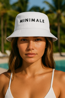 Hide & Seek Bucket Hat | White x Black Logo
