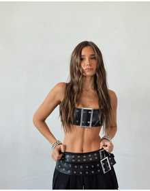 Buckle Bandeau Top | Black