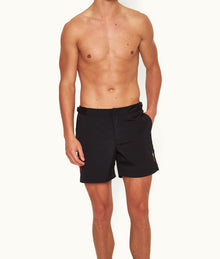 Bulldog Bonded Bonded Tape Mid-Length Swim Shorts | Black