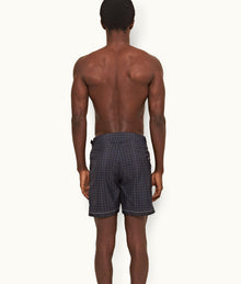 Bulldog Cravat Mid-Length Swim Shorts | Night Iris