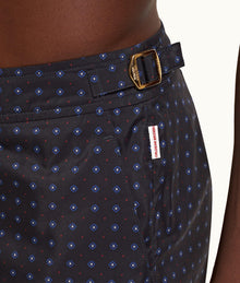 Bulldog Cravat Mid-Length Swim Shorts | Night Iris