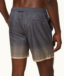 Bulldog Drawcord Floret Mid-Length Drawcord Swim Shorts | Biscuit/Night Iris