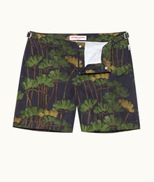 Bulldog Fantasy Floral Mid-Length Swim Shorts | Night Iris