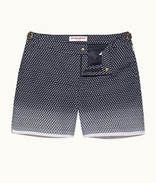 Bulldog Floret Mid-Length Swim Shorts | Night Iris/White