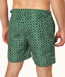 Bulldog Geometric Tile Mid-Length Swim Shorts | Coastal Garden