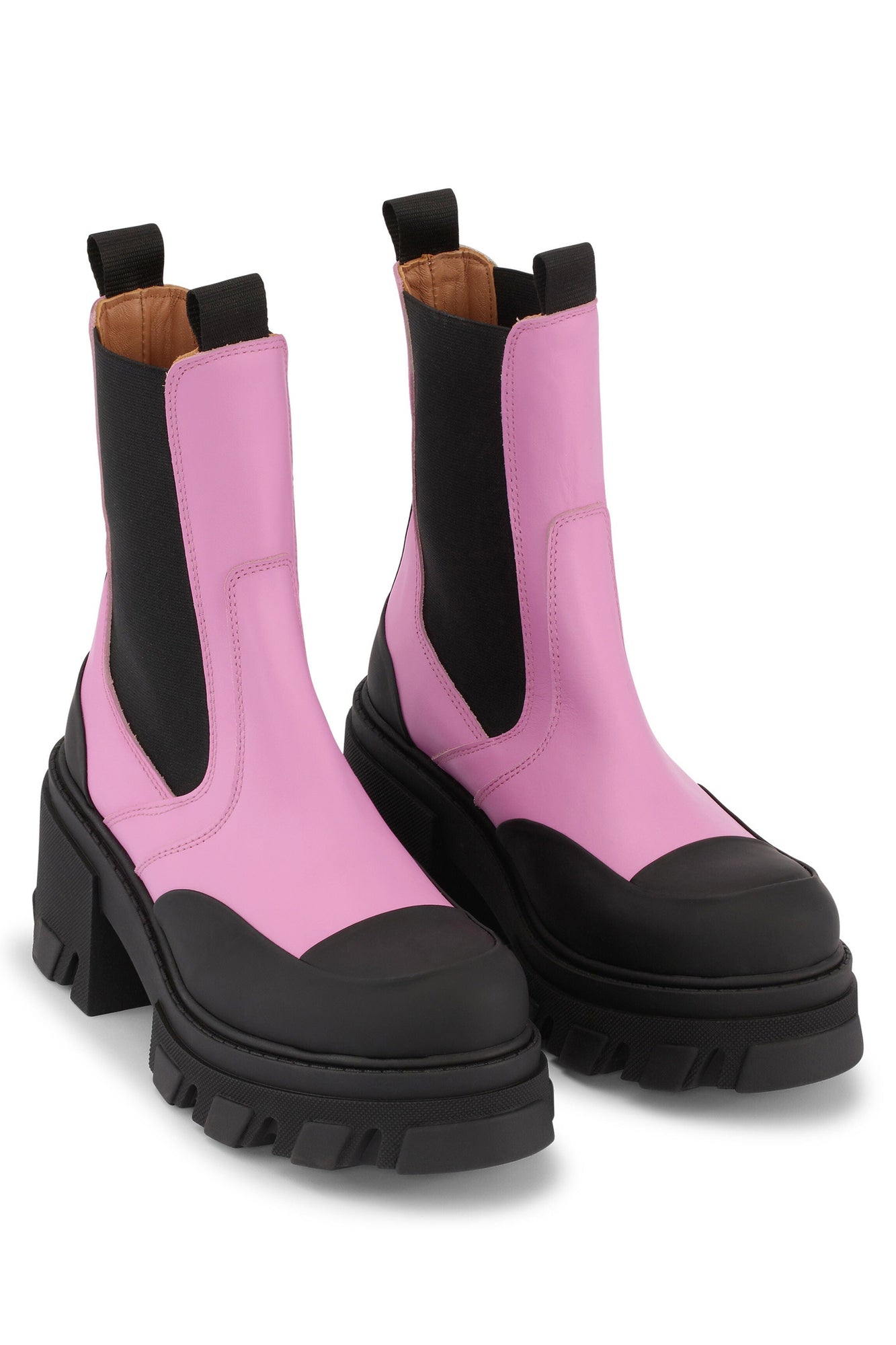 Burgundy Cleated Chelsea Boots | Cyclamen