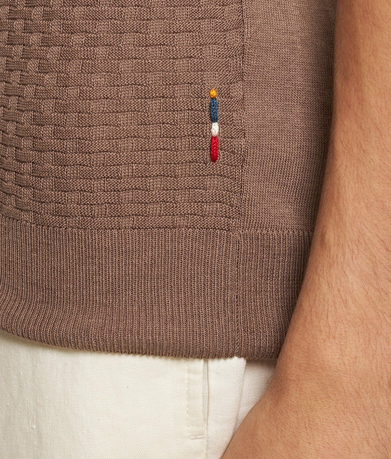 Burnham Silk Tailored Fit Jacquard Knit Silk-Cotton Polo Shirt Colour | Light Plum Wine