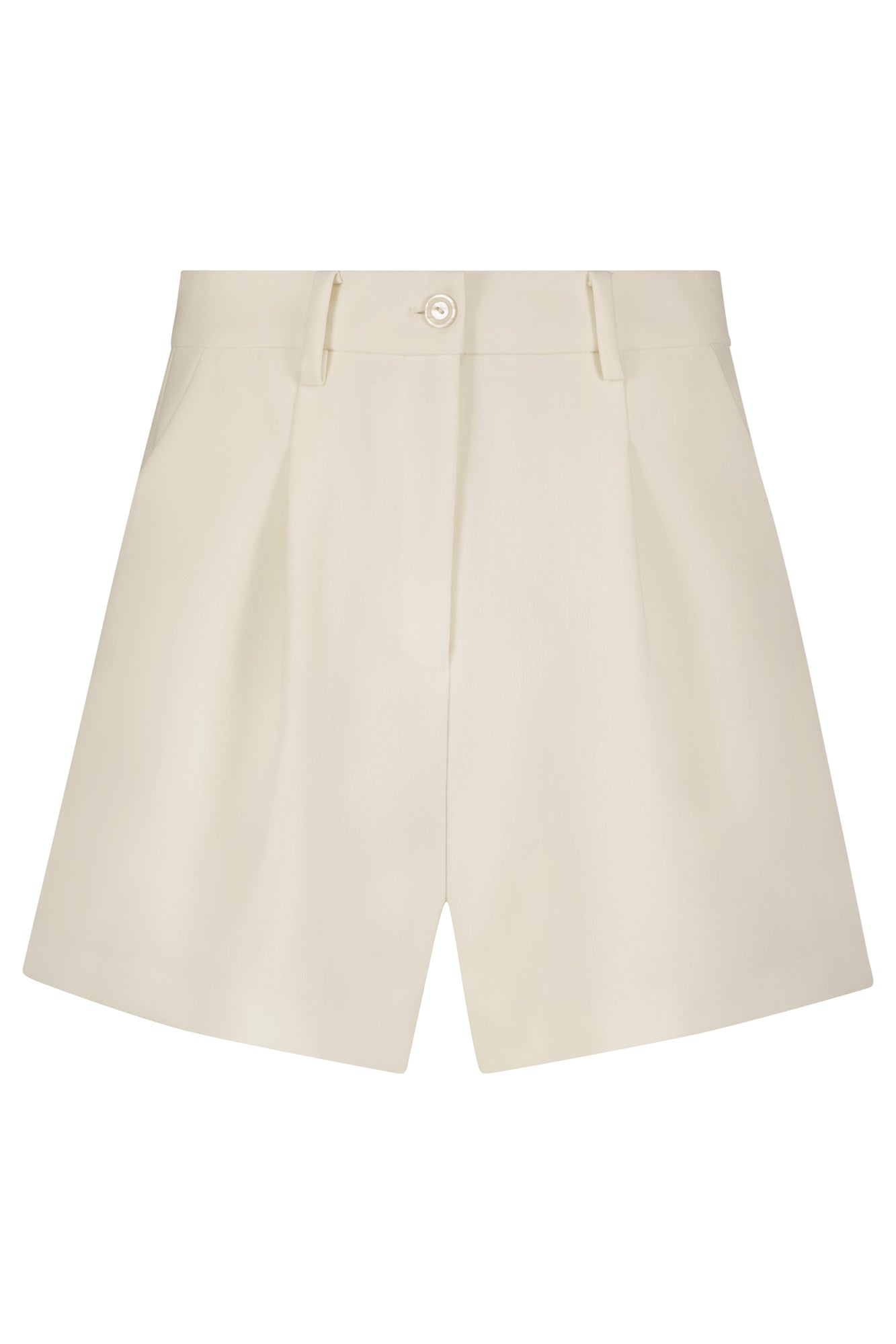 Pleated Trouser Short | Cream