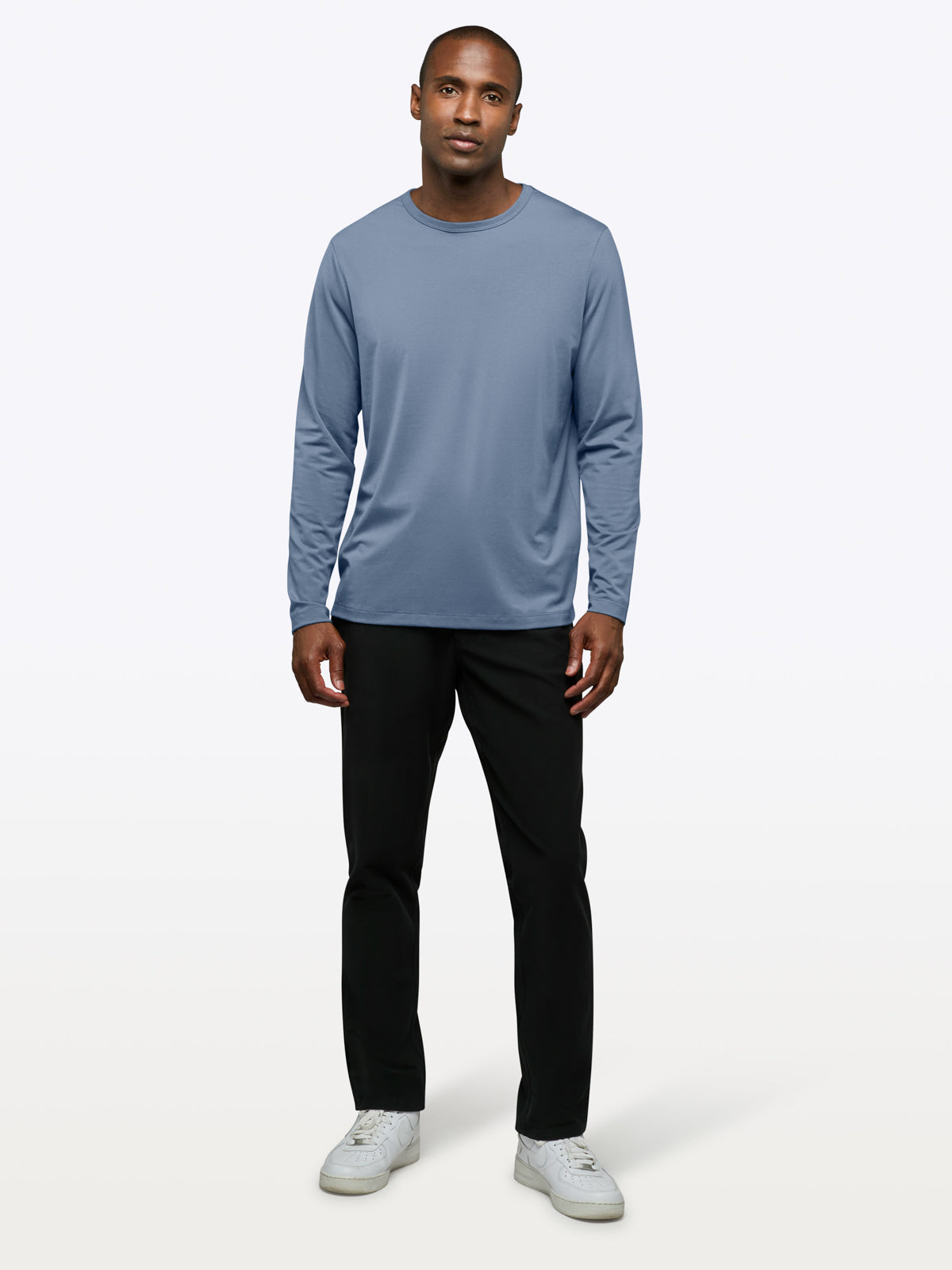 Mens | AO Forever Long Sleeve Tee | Classic-Fit PYCA Pro | Cadet Blue
