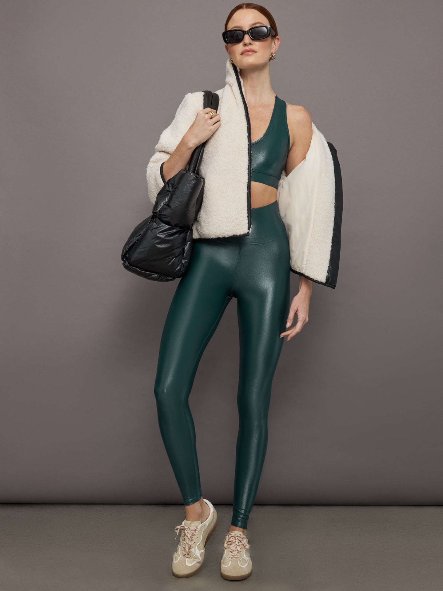 High Rise Full-Length Legging in Takara Shine | Ponderosa Pine
