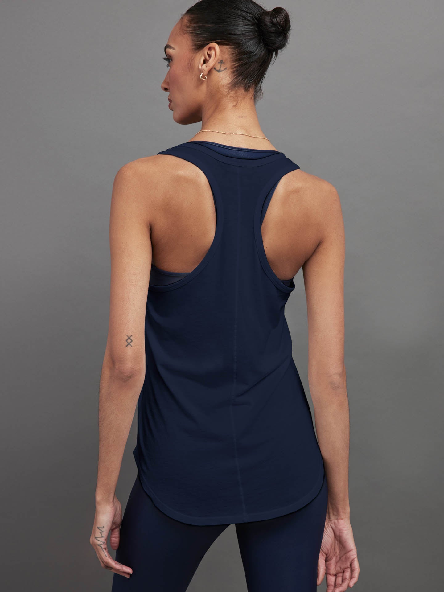 Carbon38 | Long Racerback Tank | Navy Blazer